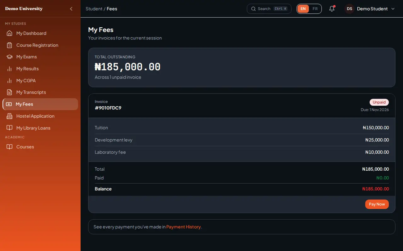My Fees